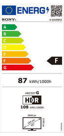 TV SONY 65" K65XR8M25B UHD OLED HDR XR GOOGLETV