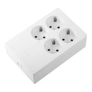 BASE MÚLTIPLA COM 4 TOMADAS, SCHUKO 2P+T, 16A 250V~, MULTIFIX, BR