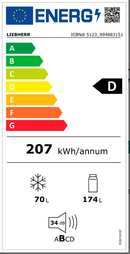 FRIGORÍFICO COMBINADO DE ENCASTRE LIEBHERR ICBNDI 5123