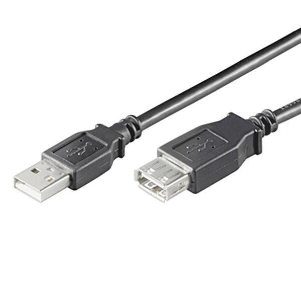 Ewent EC1014 cabo USB 5 m USB 2.0 USB A Preto