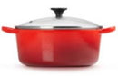 LE CREUSET - CAÇAROLA RED. C/ TAMPA CRISTAL 22 CEREJA 27001220602