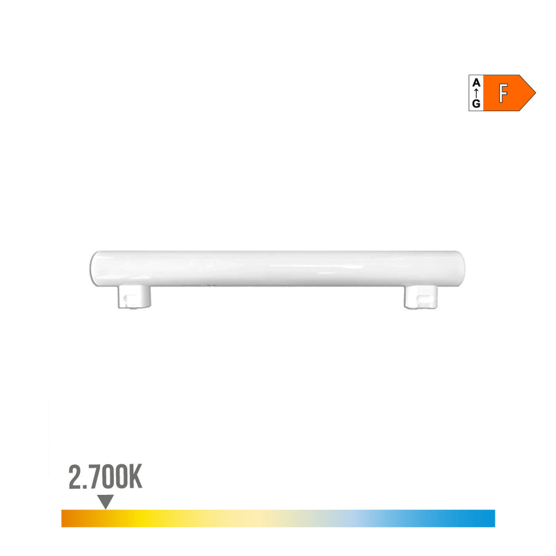 LÂMPADA LED LINESTRA 2 CASQUILHOS S14S 7W 600LM 2700K LUZ QUENTE