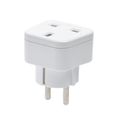 TRAVEL ADAPTOR 1-WAY UK TO EU WHITE
