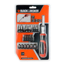 JOGO BITS COM ROQUETE 29 PEÇAS BDHT0-62130 BLACK+DECKER