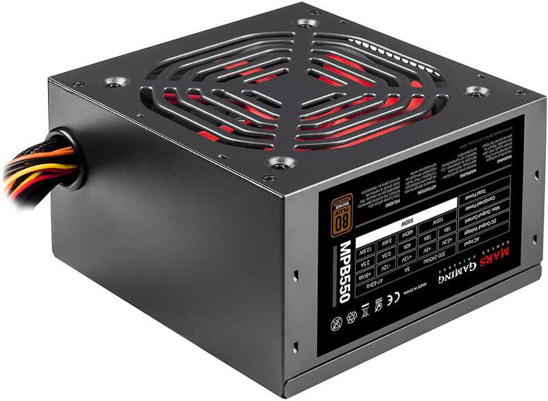 FONTE MARS GAMING MPB 550W BRONZE 230V SILENTRPM 10DB 1XPCIE6+2PI