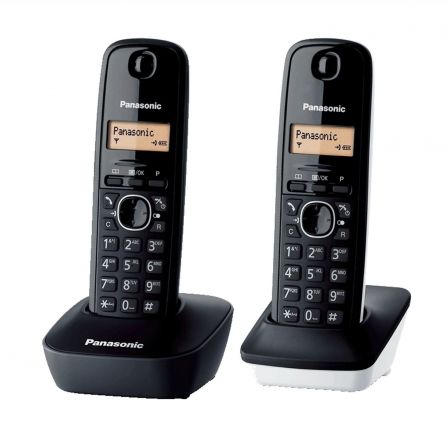 TELÉFONO INALÁMBRICO PANASONIC KX-TG1612SP1 PACK DUO NEGRO