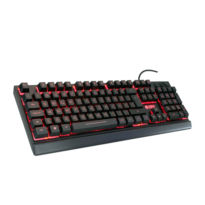 TECLADO 2HIX KGV1 GAMING 3 CORES LED USB 2.0