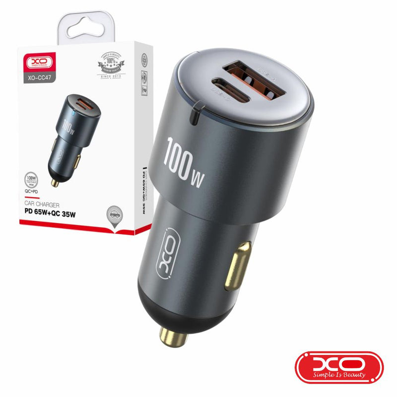 ADAPTADOR ISQUEIRO 100W USB-A QC 35W  USB-C PD 65W XO