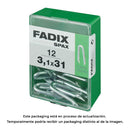 CAIXA M 12 UNID. GRAMPOS ZINCO 3,1X31MM FADIX