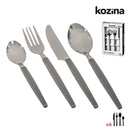 KIT DE 24 PEÇAS TALHERES DE INOX KOZINA