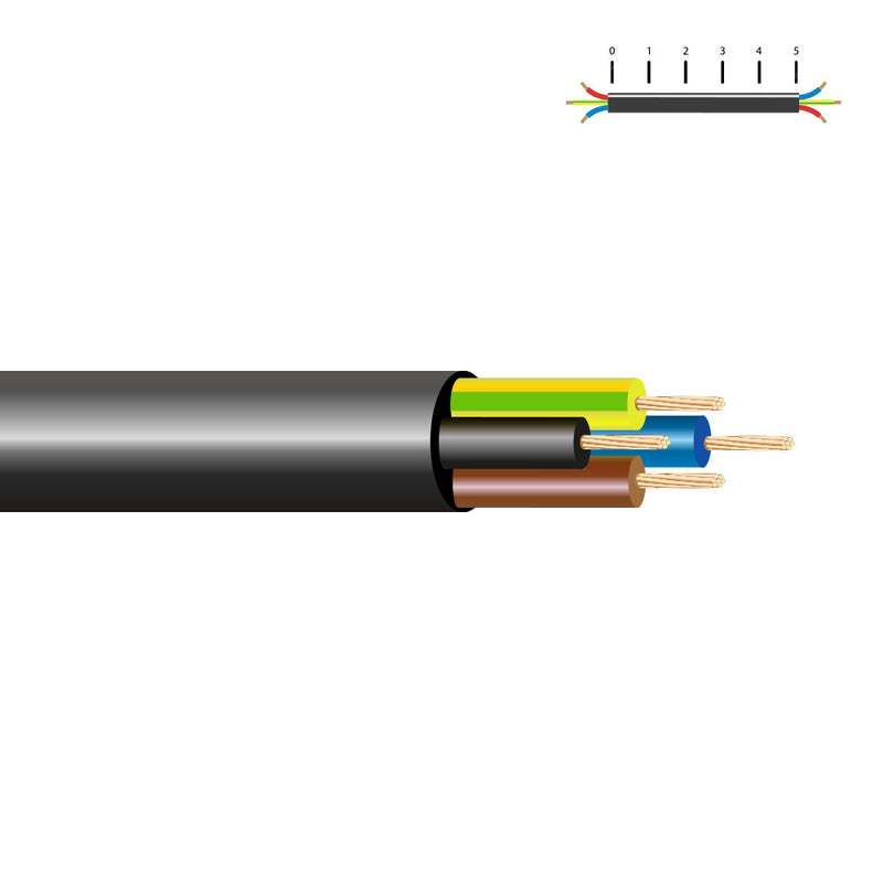 CABO ACRÍLICO 4X2,5MM PRETO EURO/M