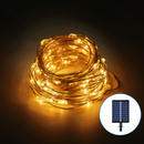 LUZES SOLARES DE CORDA, BRANCO QUENTE, 2M+10M