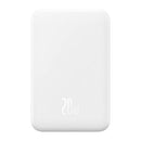 MINI POWERBANK MAGNÉTICO BASEUS 5000MAH, USB-C 20W (BRANCO)