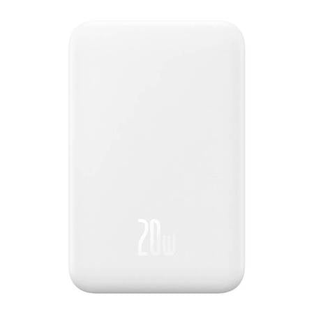 MINI POWERBANK MAGNÉTICO BASEUS 5000MAH, USB-C 20W (BRANCO)