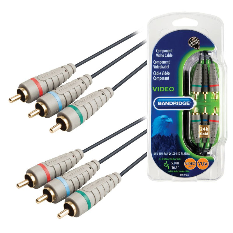 CABO 3RCA MACHO  3RCA MACHO 5M BANDRIDGE