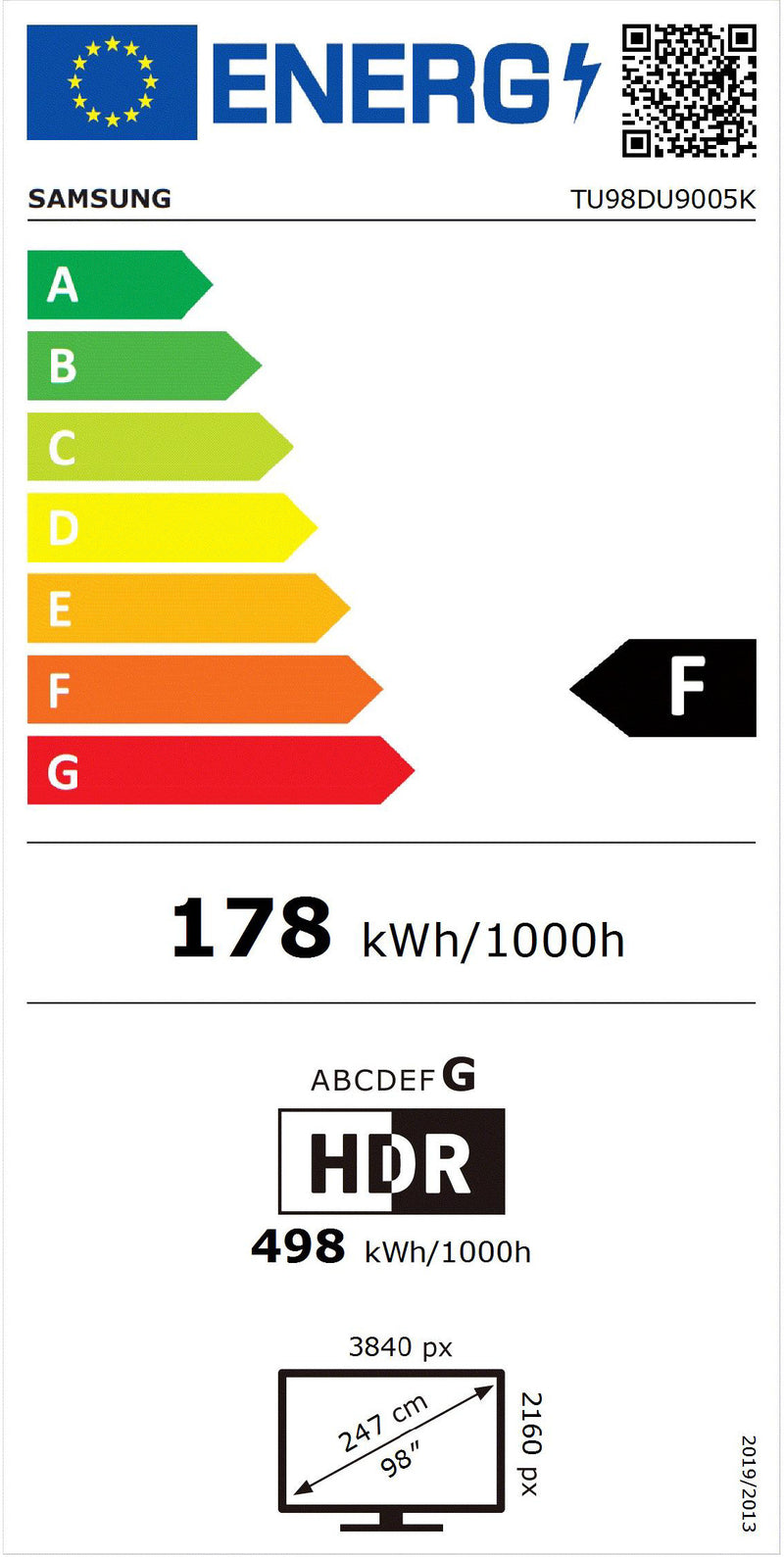 Samsung TU98DU9005K 2,49 m (98") 4K Ultra HD Smart TV Wi-Fi Pret