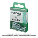 CAIXA M 15 UNID. PARAFUSO ROSCA CHAPA CR ZINCO 4,2X19MM FADIX