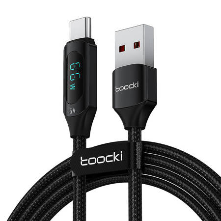 TOOCKI CABO USB A-C, 1M, 66W PRETO