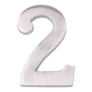NUMERO 2 NIQUEL MATE 10CM FIXAÇÃO INVISIVEL EDM
