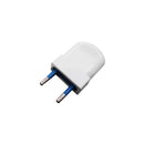 PACK 2 UNIDADES FICHA EUROPEIA BRANCA BIPOLAR 10A 4MM 250V