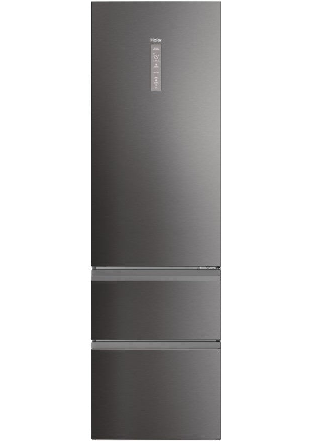 FRIGORÍFICO COMBINADO HAIER HTW5620CNMP 205X60 NF DARK INOX 3D