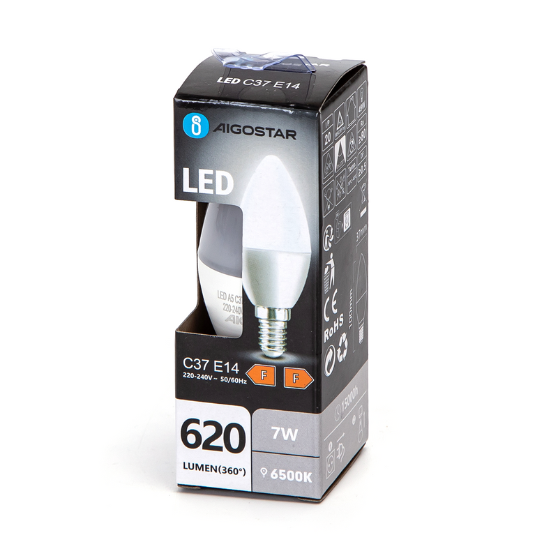 LED C37 E14 7W 6500K