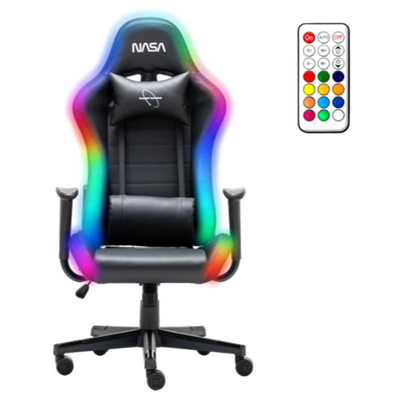 SILLA GAMING NASA PIONEER LED RGB CON MANDO