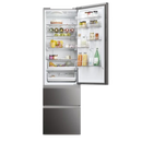 FRIGORÍFICO COMBINADO HAIER HTW5620CNMP 205X60 NF DARK INOX 3D