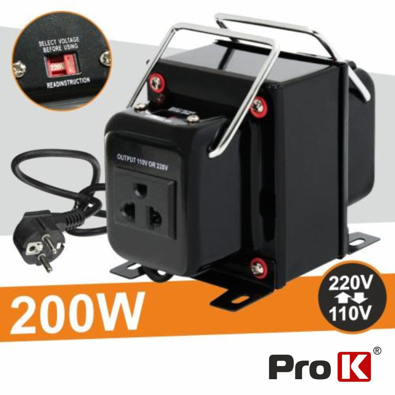 CONVERSOR 110V-220V  220V-110V 200W PROK