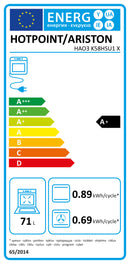 HOTPOINT FORNO MULTIF HIDROLITICO 71LT INOX A+