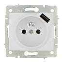 TOMADA BIPOLAR COM T/T COM TOMADA FRANCESA 16A 250V COM USB OBTUR