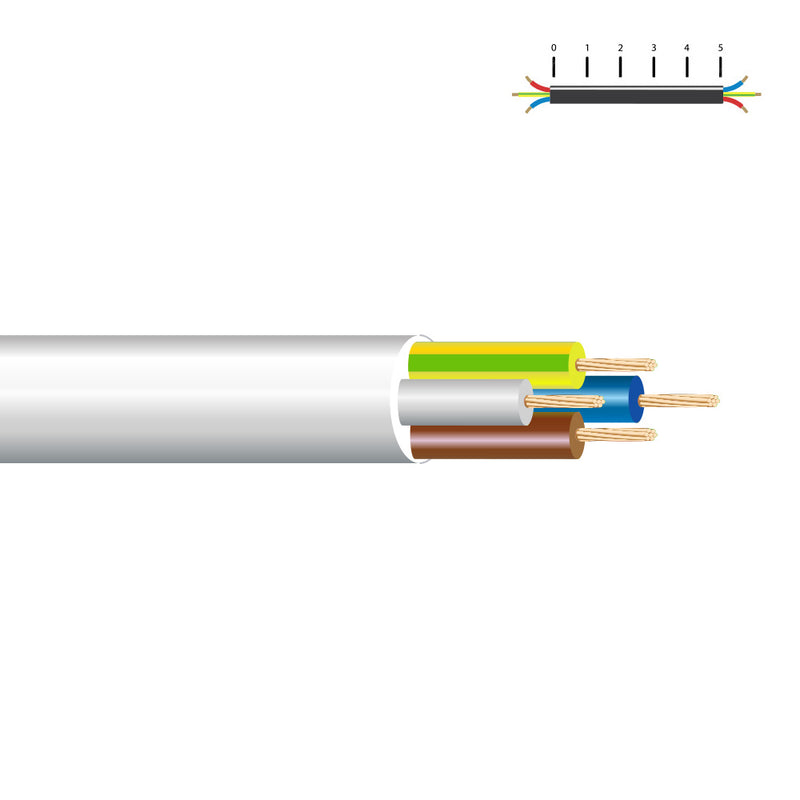 CABO ACRÍLICO 4X1,5MM BRANCO EURO/M