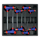 CHAVES ALLEN COM CABO EM T, 2-10 MM, 8 PEÇAS