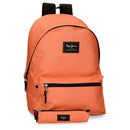 MOCHILA ESCOLAR PEPE JEANS COM ESTOJO ARIS COLORFUL CORAL