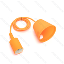SUPORTE DE LÂMPADA DE PLÁSTICO E27 2X0,75MM2 1M LARANJA