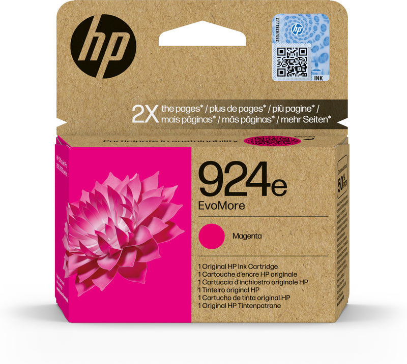 HP 924e EvoMore Magenta Original Ink Cartridge tinteiro 1 unidade