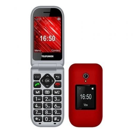 TELÉFONO MÓVIL TELEFUNKEN S460 PARA PERSONAS MAYORES ROJO