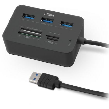 HUB NOX LITE CARD READER & HUB USB 3.0 C 3 PORTAS