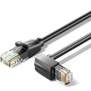 CABLE DE RED RJ45 UTP VENTION IBVBJ CAT.6 5M ACODADO 90º NEGRO