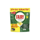 MÁQUINA DE LAVAR LOUÇA FAIRY ORIGINAL LIMÃO 41 UNIDADES 21 + 20