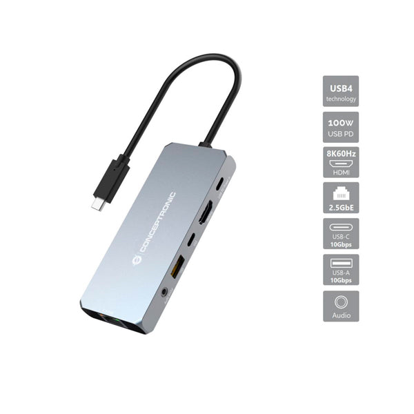 Conceptronic DONN22G base & duplicador de portas Com fios USB 3.2