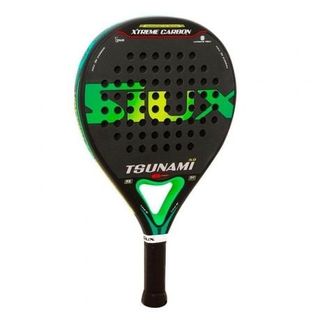 PALA DE PÁDEL SIUX TSUNAMI 5.0 3K NEGRA Y VERDE