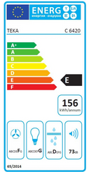 Teka C 6420 Embutido Aço inoxidável 353 m³/h D