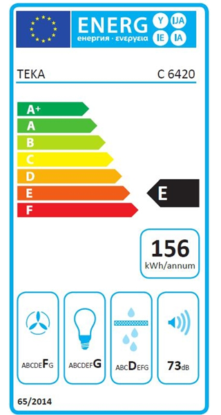 Teka C 6420 Embutido Aço inoxidável 353 m³/h D