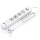 REGLETA CON INTERRUPTOR AISENS ASPS-2A2C12-W 4 TOMAS DE CORRIENTE