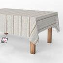 ROLO DE TOALHA DE MESA ANTI-NÓDOAS DESENHOS RISCAS BEGE 140CM X 2