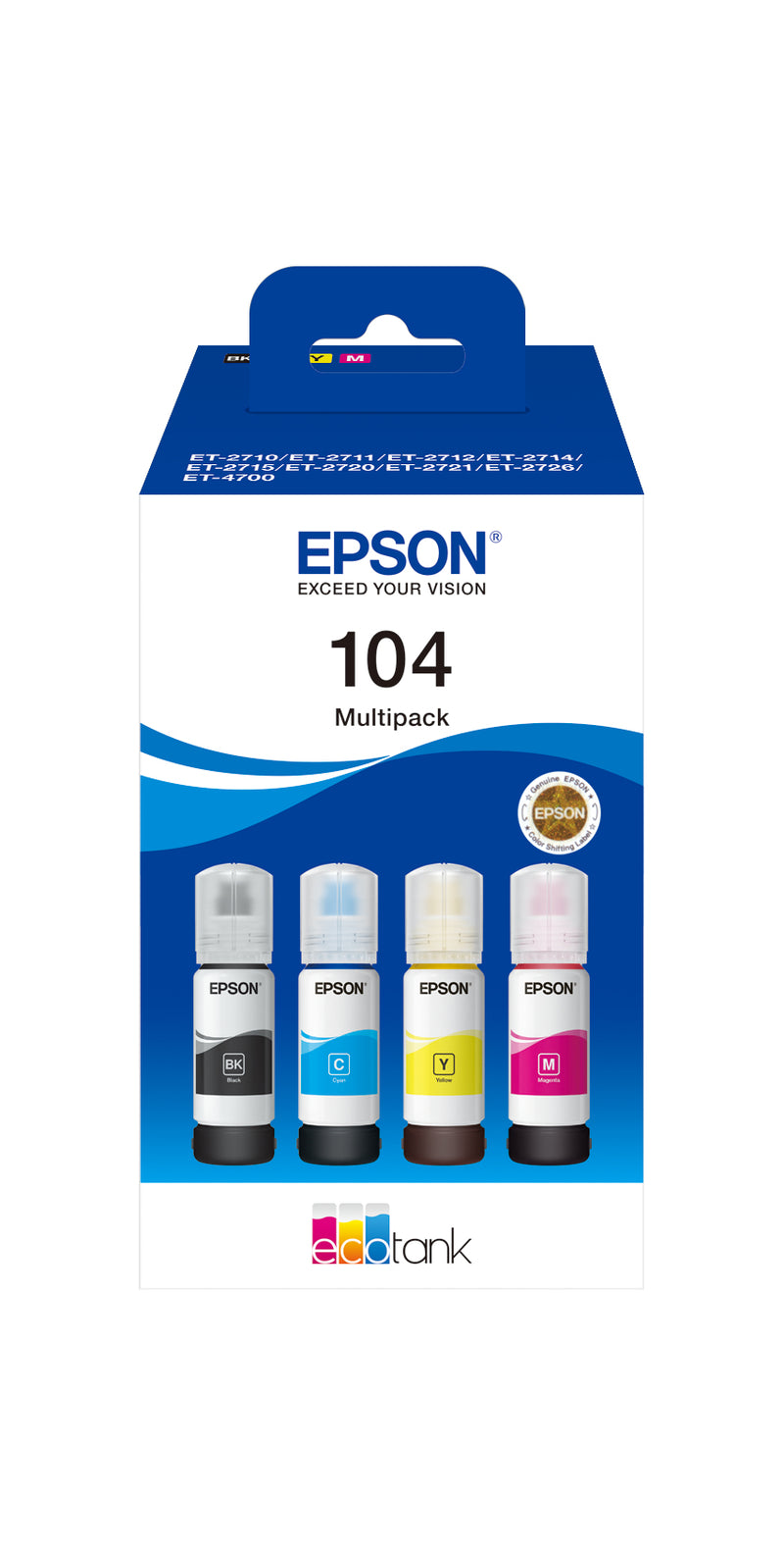 RECARGA TINTA EPSON 104 ECOTANK 4-COLOUR MULTIPACK