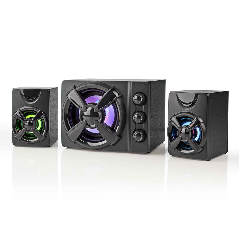 NEDIS COLUNA GAMING 2.1 33W COM SUBWOOFER LUZES LED