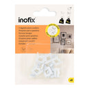 SUPORTE PARA QUADROS EM METAL BRANCO, FIXAÇÃO COM PREGO, 8 UNIDAD