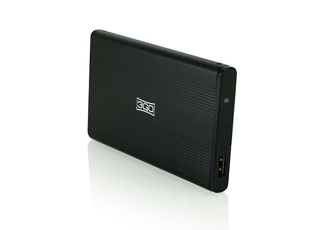 CAJA EXTERNA PARA DISCO DURO DE 2.5" 3GO HDD25BK12 USB 2.0